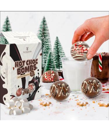 Christmas Hot Chocolate Bomb Gift Set for Kids - 6 Pack with Marshmallow & Candy - Individually Wrapped - Perfect Christmas Eve Box Filler - Melting Coco Balls - Kids Xmas Chocolate - Buy Online on GoSupps.com