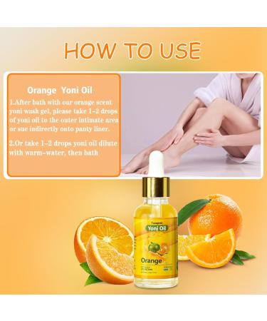3Pack Yoni Oil for PH Balance | Feminine Hygiene Wash & Moisturizer | Soothes Vaginal Dryness | Intimate Deodorant & Body Oil | Orange Juice Scent - Buy Online on GoSupps.com