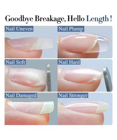 Double Rhythm Clear Gel Nail Polish 15ml - Long Lasting Nail Strengthener & Builder for Extensions - Soak Off UV Gel - 8 in 1 Clear Hard Gel - Buy Online on GoSupps.com