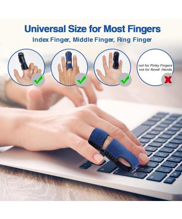 Echify Upgraded Finger Splints - 1Pc Full Coverage Finger Protector Mallet Finger Support Brace Trigger Finger Splint Finger Straightener for Arthritis & Broken Knuckle Immobilization Blue - Buy Online on GoSupps.com