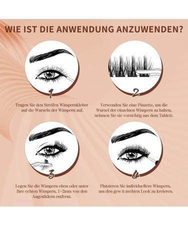 QUEWEL 144 PCs DIY Eyelash Extensions Set | Super Hold Cluster Eyelashes Glue & Applicator Tool | Perfect for At-Home Extensions - Buy Online on GoSupps.com