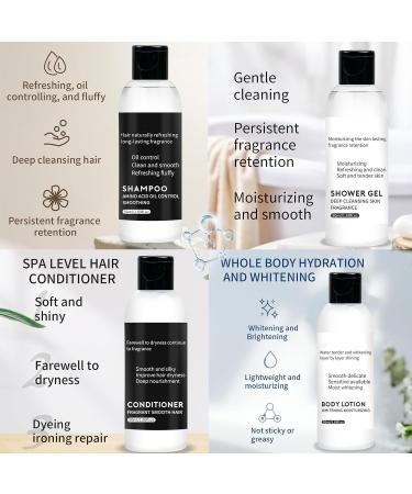 EONFAVE Shampoo Conditioner Body Wash Set - Amino Acid Skin Care Set Travel - Portable Fluffy Shampoo Long Lasting Body Wash - Nourishing Body Lotion for Travel - Buy Online on GoSupps.com