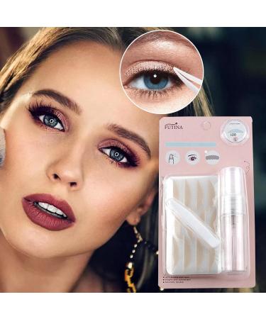 Natural Invisible Eyelid Strips 120 Pairs Sweat Proof Lace Double Eyelid Traceless Glue Eyelid Strips Lasting Shape Eyelid Tape for Hooded Eyes Big Eye Tools with Fork Rods and Tweezers L (120 pairs) - Buy Online on GoSupps.com