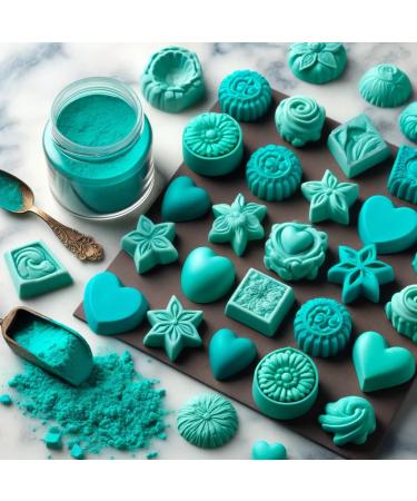 Dekozauber24 Turquoise Food Coloring Powder - Fat-Soluble for Fondant Marzipan & Cake Decoration - 2-4g Can | Premium Baking Accessories - Buy Online on GoSupps.com