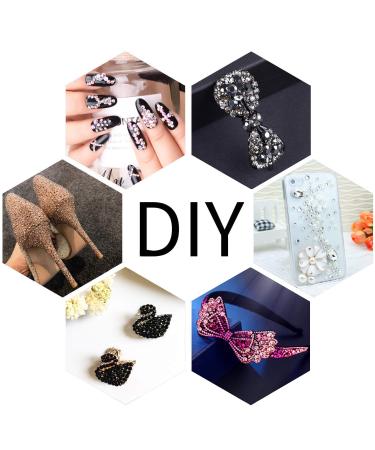 Champagne Flat Back Round Crystal Rhinestones Set - 3456 Pieces in 6 Sizes for Crafts, Nails, Art, Makeup - With Tweezers and Picking Pen - SS4-12 - Buy Online on GoSupps.com