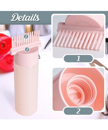 MEGAVOW Pack of 2 Root Comb Applicator Bottle 180ml Squeeze Shampoo Brush Hair Coloring Dye and Scalp Treatment Tools with Graduated Scale (2 Colors) - Buy Online on GoSupps.com