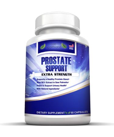 Stop Frequent Urination! The Most Complete Super Prostate Health Support Supplement Pills Formula for Men with 33 Natural Ingredients Including 45% Saw Palmetto Extract. Best for Men's Urinary Health 60 Count (Pack of 1)