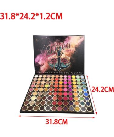 shamjina 108 Colors Eyeshadow palette Eye Shadow Makeup Pallet Powder Sweatproof Glitter for Stage Performance Beginners Professionals Party - Buy Online on GoSupps.com