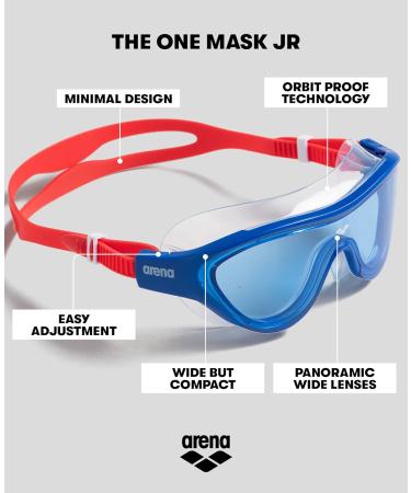 ARENA Unisex-Youth The One Mask Jr Swimming Goggles - Blue (Ages 6-12) | Ideal for Kids' Swimming | International Shipping Available - Buy Online on GoSupps.com