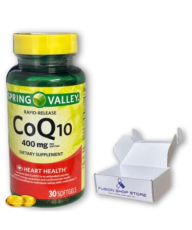 C0q10 400mg- Rapid-Release 30 softgels (Pack of 1) Boxed by Fusion Shop Store