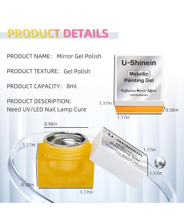 Buy 8ml Metallic Gel Nail Polish - Silver 3D Mirror Effect | Glossy Soak Off UV/LED for Stunning DIY Nail Art - Buy Online on GoSupps.com