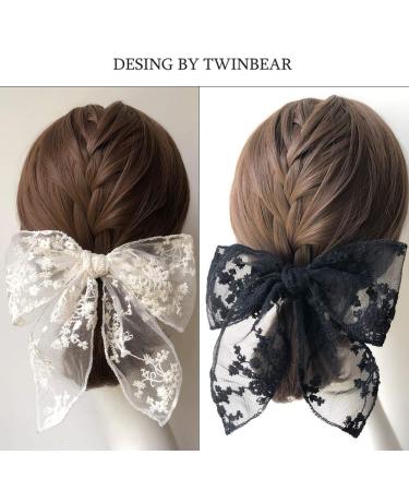 Stylish Bow Hair Ties & Accessories - Black & White Hair Jewelry for Women & Girls | International Shipping - Buy Online on GoSupps.com