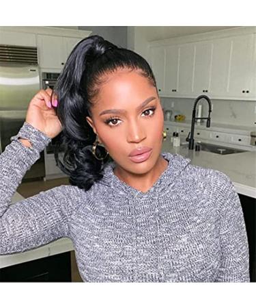 Hair Bun 12-18 Inch Brazilian Loose Wavy with Drawstring Hair Comb Curly Ponytail Extensions Brazilian Hair Black Ponytail Hair Extension Hair Piece (Color : Black Size : 12inch 100g) 12inch 100g Black - Buy Online on GoSupps.com