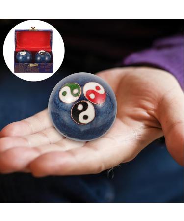Lurrose Hand Surface Massage Balls - Chinese Baoding Balls for Stress Relief & Finger Exercise - Metal Handball Fitness - Buy Online on GoSupps.com