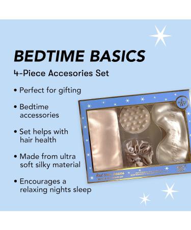 Holler And Glow Bedtime Basics Accessories Valentine's Day Set Limited Edition Sleep Eye Mask Silk Scrunchie Hair Growth Scalp Massager Satin Pillowcase Beauty Sleep For Women 4 Piece Gift Set - Buy Online on GoSupps.com