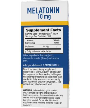 Superior Source Melatonin 10 mg - 100 MicroLingual Instant Dissolve Tablets for Sleep Support - Buy Online on GoSupps.com