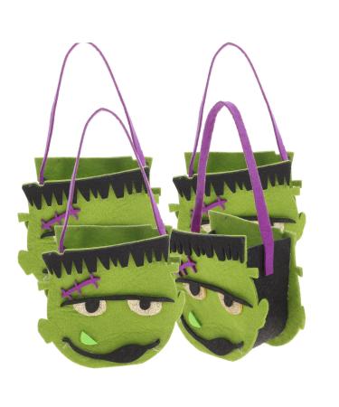 Alipis 4pcs Halloween Candy Bag Decor Halloween Treat Bag Pumkins Children Bucket Modeling Felt Cloth