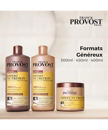 FRANCK PROVOST Expert Nutrition - Professional Shampoo - Rich Care Formula - Shea & Coconut Oil - Silicone & Colorant Free - Dry & Coarse Hair - Generous Size 500 ml - Buy Online on GoSupps.com