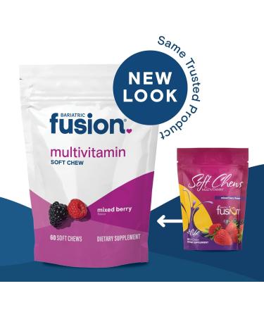 Bariatric Fusion Bariatric Multivitamin Soft Chew - Mixed Berry Fruit - 60 Soft Chews - Buy Online on GoSupps.com