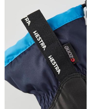 Hestra Gauntlet CZone Junior Glove | Waterproof & Insulated Kids Gloves for Winter - Dark Navy/Turquoise, Size 5 - Buy Online on GoSupps.com