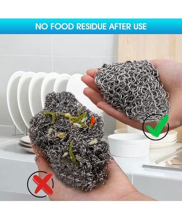 Premium 316L Stainless Steel Cast Iron Cleaner 6x6.3 Chainmail Scrubber for Skillet, Wok, Pot, Pan - Pre-Seasoned, Dutch Ovens, Waffle Iron - Square Design - Buy Online on GoSupps.com