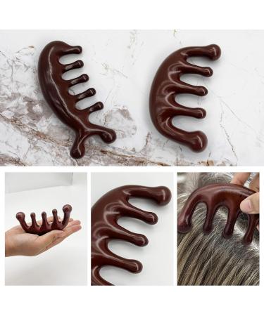 Hair Scalp Massager 2 Pack - Wooden Scalp Massage Comb for Ultimate Relaxation & Meridian Therapy - Buy Online on GoSupps.com