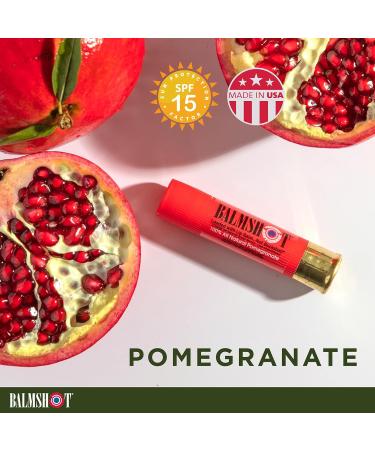 BALMSHOT Lip Balm 4 Pack (100% All-Natural Pomegranate) - Buy Online on GoSupps.com