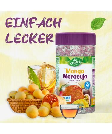 King George Royal Tea Time - Mango Maracuja Instant Drink 6 x 400g Can - Enjoy Up to 4L Refreshing Beverage | Shop Internationally - Buy Online on GoSupps.com