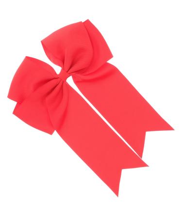 minkissy Women Hairpins Red Ribbon Bow for Hair Girls Hairpin Hair Bow Red Large Red Hair Bow Red Hair Accessories Red Bows Hair Clip Hairclips Bow Hairpin Decorate Bright Red Metal Women's