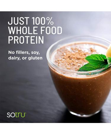 SoTru Vegan Protein Shake Chocolate - 20.7 oz. | USDA Organic Plant-Based Powder with Superfoods & Probiotics - Buy Online on GoSupps.com