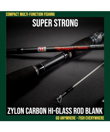 Rigged and Ready World Traveler Travel Fishing Rod - Compact 6 Sections 2 Tips 215 cm Nano-Carbon for Spin Bait Carp Pike & Sea Fishing - International Shipping - Buy Online on GoSupps.com