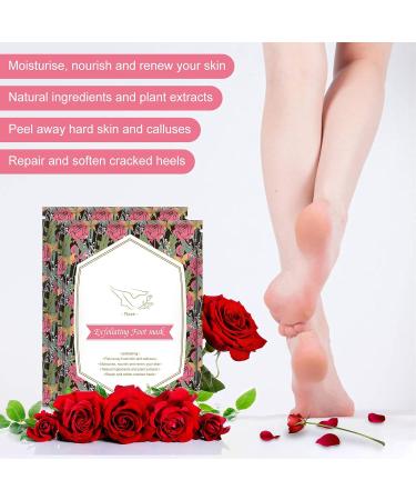 Rose Foot Peeling Mask - Quick Absorption for Cracked Heels & Softening Rough Cuticles | International Shipping - Buy Online on GoSupps.com