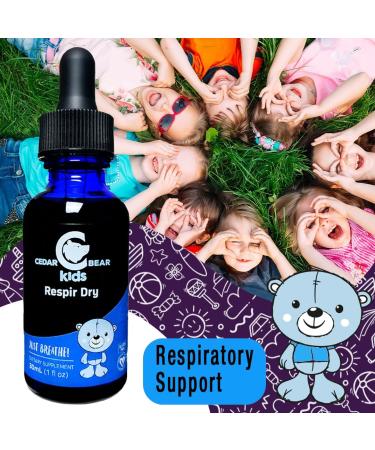 Cedar Bear Respir Dry for Kids - Herbal Supplement That Dries Wet Gunky Coughs & Runny Noses 1 fl oz (Pack of 1) - Buy Online on GoSupps.com