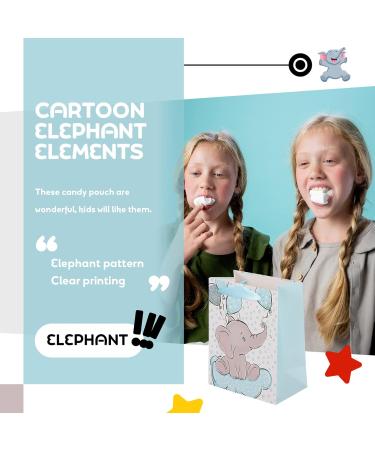 Toyandona 12-Set Storage Bags for Shower - Eco-Friendly Paper Candy Bags Elephant Party Favors Baby Gifts Christmas & Vacation Toddler Blue - Buy Online on GoSupps.com