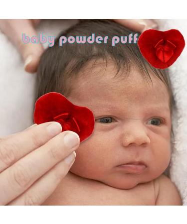 Fluffys Powder Puff - 8 Cm Portable Ultra Soft Plush Baby Powder Puff Infantsss Body Puff with Cute Bowknot - Body Talcum Powder Puff and Container | for Foundation Cream Loose Powder Red - Buy Online on GoSupps.com