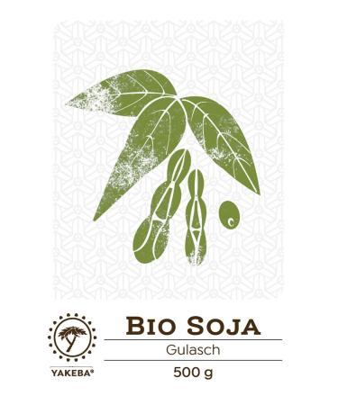 Yakeba Organic Soy Goulash Chunks | Vegan Meat Substitute | Non-GMO | 500g | Bio Quality | Perfect for Goulash & Chili sin Carne - Buy Online on GoSupps.com