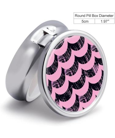 Travel Pill Box - 3 Compartment Portable Medicine Organizer with Stripe & Black Pattern | Small Pill Case for Purse & Pocket - Buy Online on GoSupps.com