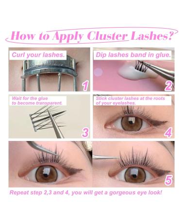 Manga Lashes Cluster Mixed Length | Natural Look Anime Eyelashes Extension | DIY Individual Hybrid Asian Lashes Pack - 10mm-14mm by Lanflower - Buy Online on GoSupps.com