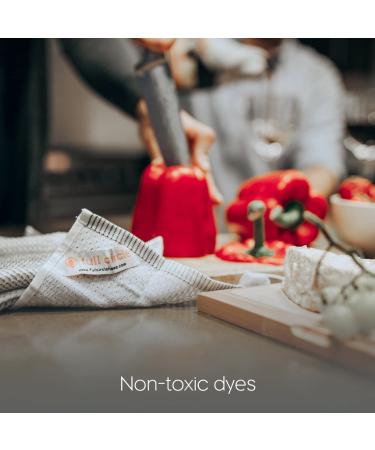 Full Circle Tidy 100% Organic Cotton Gray Dish Cloths - Set of 3 | Eco-Friendly Kitchen Essentials - Buy Online on GoSupps.com