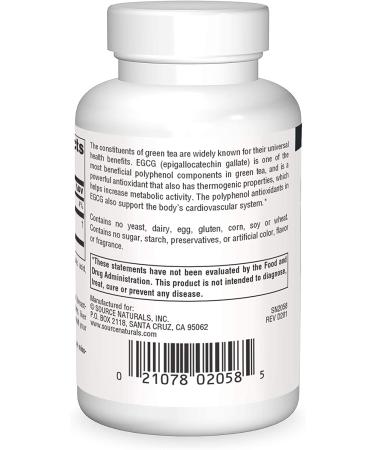 Source Naturals EGCG 350 mg - Antioxidant Support, 60 Tablets - Buy Online on GoSupps.com