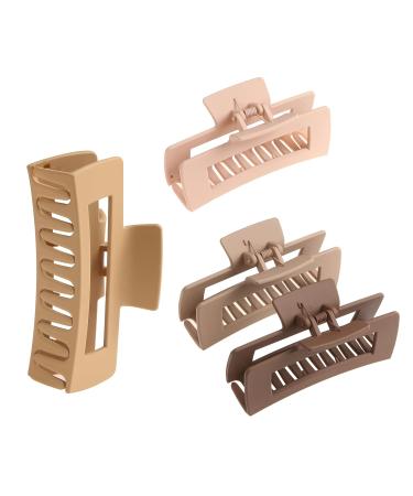 SHALAC Large Claw Clips 10 Pack - 4.4 Inch Nonslip Big Hair Claw Accessories for Thick Hair - Multi Color Hair Clips for Women and Girls - Buy Online on GoSupps.com