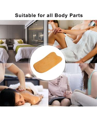 Ergonomic Wooden Gua Sha Board - Portable Rectangular Massage Tool for Body Beauty - Buy Online on GoSupps.com