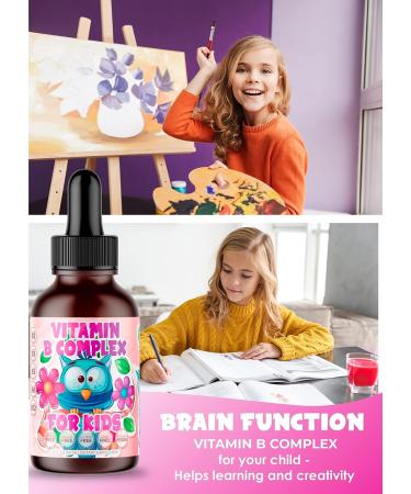 Amay Vitamin B-Complex for Kids Liquid Sublingual Drops - Premium Supplement for Natural Energy Boost & Immune Support - 2 Fl Oz - Buy Online on GoSupps.com