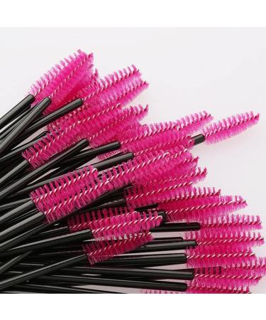 100 Pcs Disposable Mascara Wands Eyelash Brush Spoolies - Pink + Black | for Eyebrow & Lash Extension - Buy Online on GoSupps.com