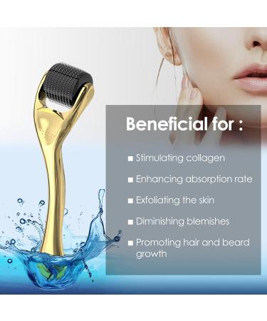 Lazzybeauty Derma Roller Beauty Tool Microneedling Roller 540 0.5mm Roller for Beard Hair Growth Micro Needling Facial Treatment for Anti-Wrinkles Skin Rejuvenation Beard Roller Skin Care Women Men 0.5 mm - Buy Online on GoSupps.com