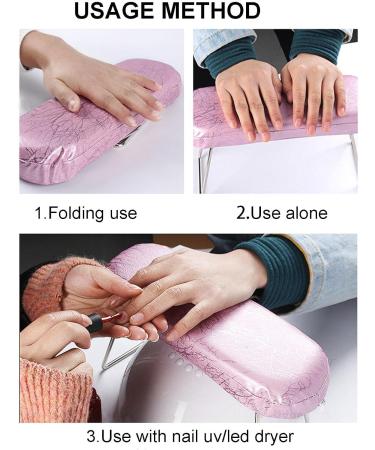 Nail Arm Rest Hand Rest for Nails - Manicure Hand Rest Stand Must-Have Tool for Nail Technician Use Pink - Buy Online on GoSupps.com