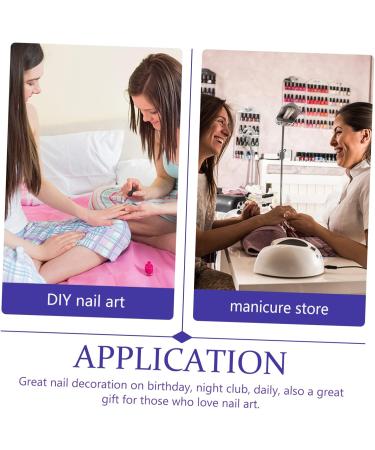 SKISUNO 1 Set Nail Patch Fake Nail Tips Nail Salon Supplies Nails Decoration Fake Nails with Glue Full Cover Nails Nail Art Stickers Nail Decoration Nail Stickers Manicure Plastic X4 Pink - Buy Online on GoSupps.com
