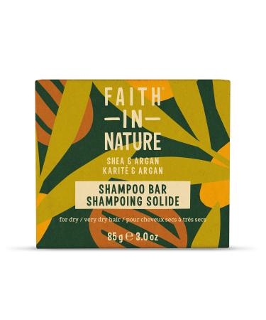 FAITH IN NATURE Faith in Nature Natural Solid Shampoo with Shea & Argan Oil Nourishing Vegan & Cruelty-Free Paraben & SLES Free For Dry to Very Dry Hair 85g