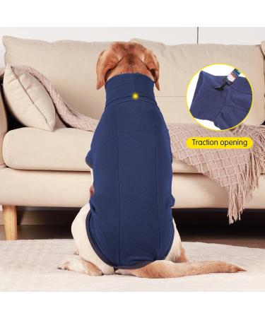 Heywean Dog Sweatshirt - Stretch Fleece Vest for Small & Medium Dogs | Winter Indoor & Outdoor Pet Clothing - Dark Blue - Buy Online on GoSupps.com