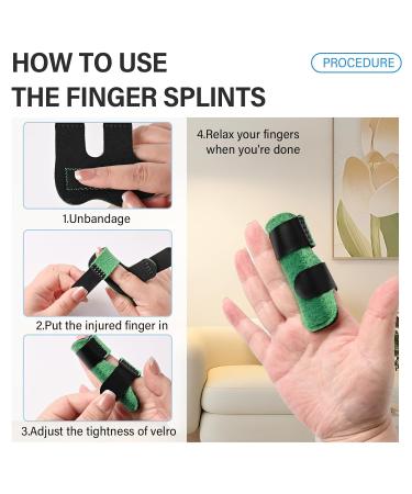 4pcs finger splint finger brace finger splints for broken finger support trigger finger splint for middle finger / ring finger little broken finger splint middle finger splint finger straightener 4PCS black - Buy Online on GoSupps.com